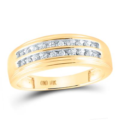10KY 1/4CT DIAMOND MENS WEDDING BAND SZ 10 (RG10060)